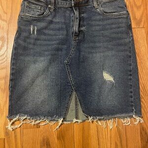 Kut from the Kloth Blue Denim Skirt